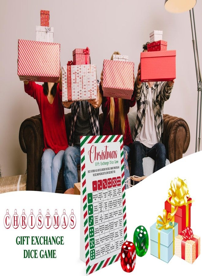 Xenseou Exchange Dice Game, One Instruction Standing Sign with 2 Dice, Christmas Group Party Game, Xmas Gift Swap Game-SDGE01 - Image 4